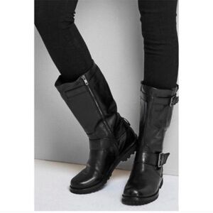 Gentle Souls Black Combat & Moto Boots
